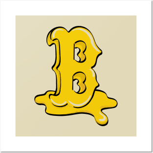 Yellow Letter B Posters and Art